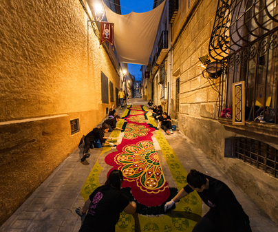 Fiesta de las Alfombras de Serrín del Corpus de Elche de la Sierra