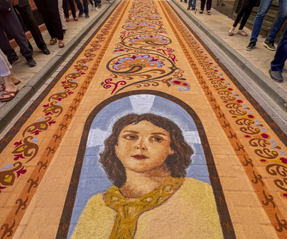 Fiesta de las Alfombras de Serrín del Corpus de Elche de la Sierra