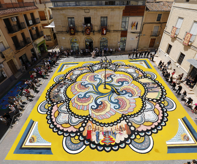 Fiesta de las Alfombras de Serrín del Corpus de Elche de la Sierra