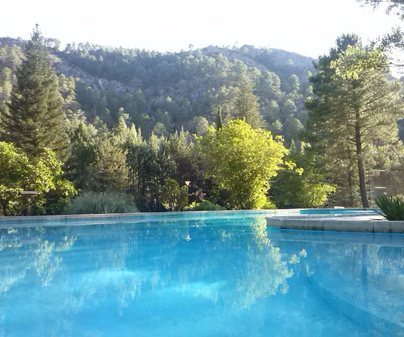 La Cabaa vistas piscina