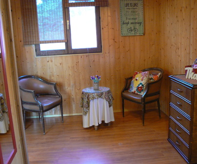  La Canadiense Log Cabin dormitorio