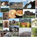 Collage sobre la Casa Rural el Rodeno en Boniches (Cuenca)
