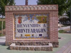 Cartel cermico de bienvenida a Montearagn